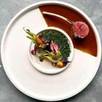 Plated dish designed by Gabey Abikzer during his years as an executive chef