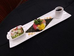 Plated dish designed by Gabey Abikzer during his years as an executive chef